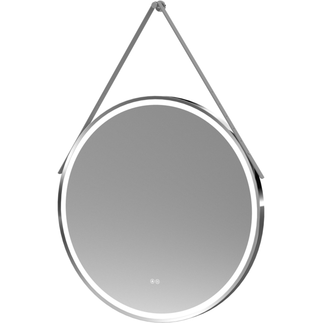 nuie Chrome Round Illuminated Mirror 800mm - image 1