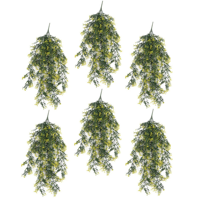 Leaf Variegated Hanging UV and Fire Resistant Artificial Plant 76cm 6 Pack - image 1