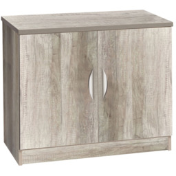 R White Cabinets 2 Door Grey Desk Height Cupboard - thumbnail 2