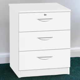 R White Cabinets White 3 Drawer Storage Chest - thumbnail 1