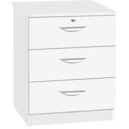 R White Cabinets White 3 Drawer Storage Chest - thumbnail 2