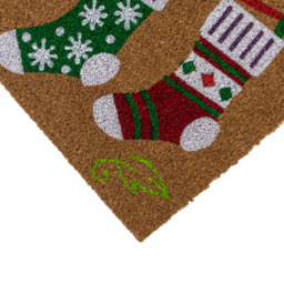 JVL 40 x 58cm Latex Backed Coir Stockings Entrance Doormat - thumbnail 3