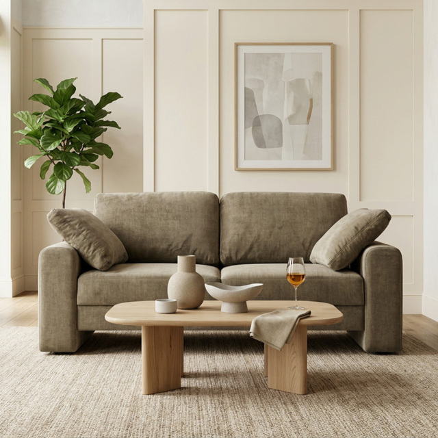 Dalton 3 Seater Sofa Olive - image 1