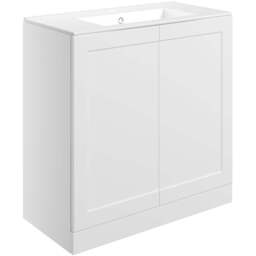 Bathstore Byron 2 Door White Shaker Floor Standing Basin Unit 815mm