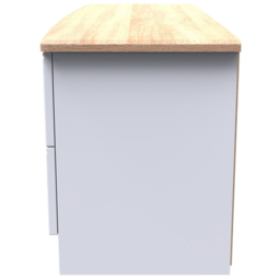 Crowndale Victoria White Ash and Oak 4 Drawer TV Unit - thumbnail 3