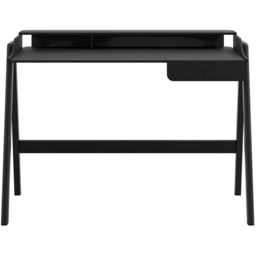 LPD Home Lark Single Drawer Black Desk - thumbnail 3