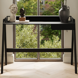 LPD Home Lark Single Drawer Black Desk