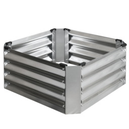 Galvanised Planter 63cm - Silver - thumbnail 1