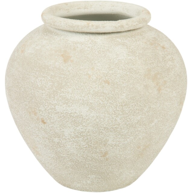 Lottie Rustic Metal Vase Beige - image 1