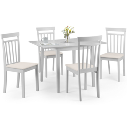 Julian Bowen Rufford Grey 4 Seater Dining Set - thumbnail 3