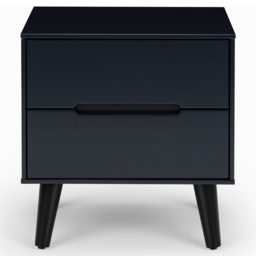 Julian Bowen Alicia 2 Drawer Matt Anthracite Bedside Table - thumbnail 3