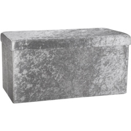 Seville Silver Crushed Velvet Ottoman and Storage Trunk - thumbnail 2