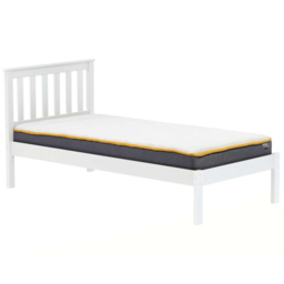Denver Single White Wooden Bed - thumbnail 3
