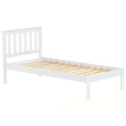 Denver Single White Wooden Bed - thumbnail 2