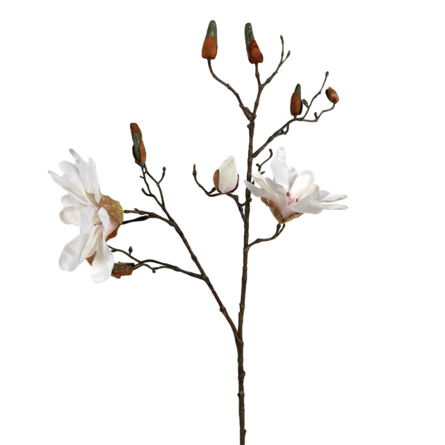 White Magnolia Single Stem Artificial Flower 72cm - image 1