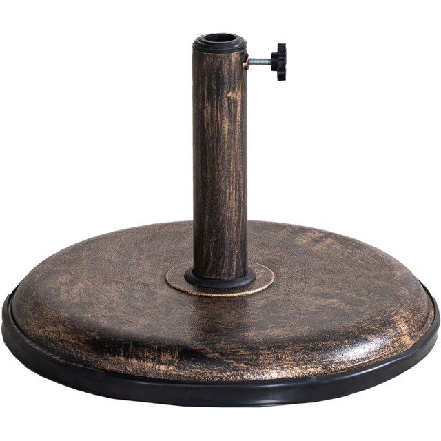Direct Wicker Heavy Duty Iron Effect Pattern Metal Parasol Base 15kg - image 1