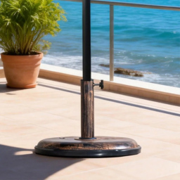 Direct Wicker Heavy Duty Iron Effect Pattern Metal Parasol Base 15kg - thumbnail 4