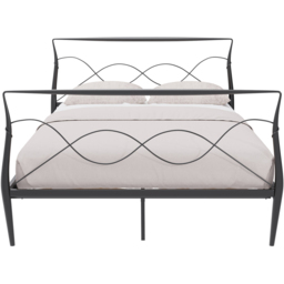 GFW Rimini Black King Size Metal Bed Frame - thumbnail 3