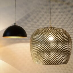 Moroccan Gold Cut Out Dome Shade Metal Pendant Light - thumbnail 2