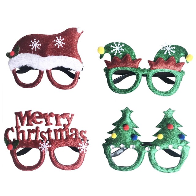 Single Novelty Christmas Glasses in Assorted styles