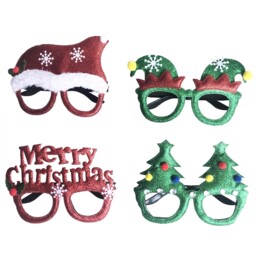 Single Novelty Christmas Glasses in Assorted styles