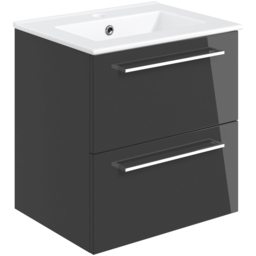 Bathstore Milford 2 Door Anthracite Wall Hung Basin Unit 510mm