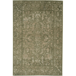 Kukoon Oscar Linden Flat Vintage Green Medallion Rug 80 x 150cm - thumbnail 1