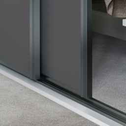 Spacepro Single Panel Graphite Sliding Door 2220 x 914mm - thumbnail 4