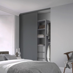 Spacepro Single Panel Graphite Sliding Door 2220 x 914mm - thumbnail 2