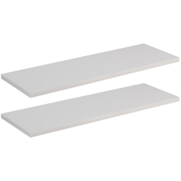 Homebase 60cm Matt White Melamine Shelf 2 Pack - thumbnail 1