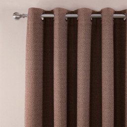Divante Crofton Eyelet Curtain Chocolate 137 x 168cm - thumbnail 3
