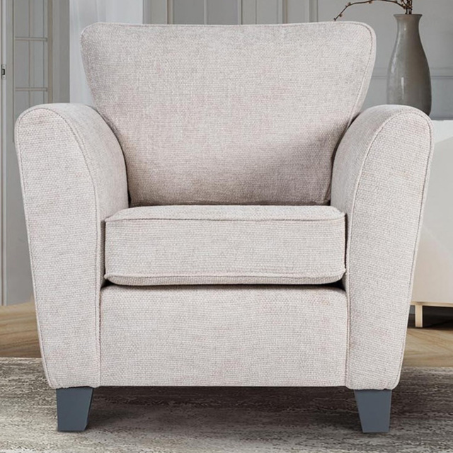 Harriet Cream Fabric Armchair - image 1