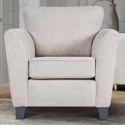 Harriet Cream Fabric Armchair - thumbnail 1