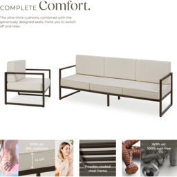 tectake Comosa 5 Seater Garden Furniture Set - thumbnail 3