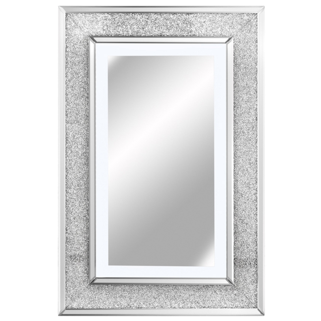 CARME Home Valentina Grey LED Rectangular Wall Mirror - image 1