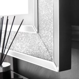 CARME Home Valentina Grey LED Rectangular Wall Mirror - thumbnail 4