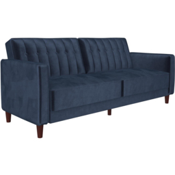 Dorel Pin Tufted Blue Velvet Transitional Sofa Bed - thumbnail 2