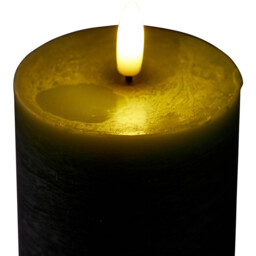 Sage Frosted Leaf LED Candle Christmas Decoration 3 Pack - thumbnail 4