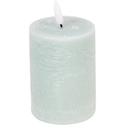 Sage Frosted Leaf LED Candle Christmas Decoration 3 Pack - thumbnail 2