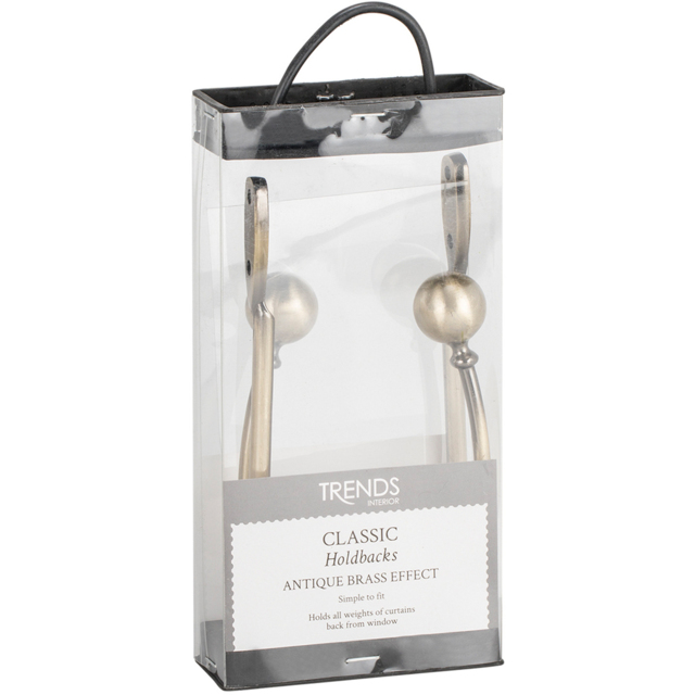 Trends Interior Antique Brass Curtain Holdback 2 Pack - image 1