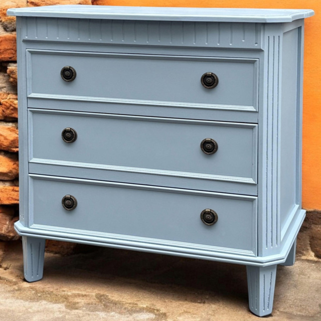 Acacia Home Blue 3 Drawer Chest Of Drawers - image 1