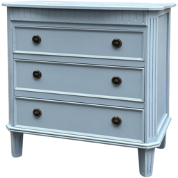 Acacia Home Blue 3 Drawer Chest Of Drawers - thumbnail 2