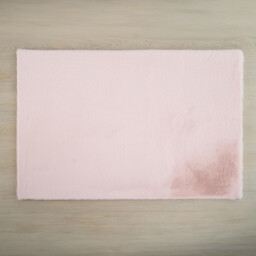 Lux Pink Rabbit Faux Rug 100cm - thumbnail 1