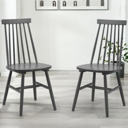 Julian Bowen Alassio Set of 2 Black Dining Chair