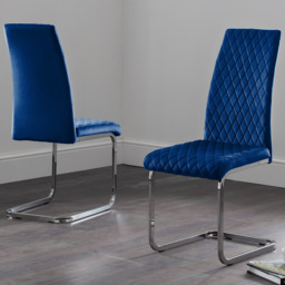 Julian Bowen Calabria Set of 4 Blue Dining Chair