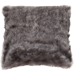 Kaikoo Grey Fur Tipped Cushion - thumbnail 1
