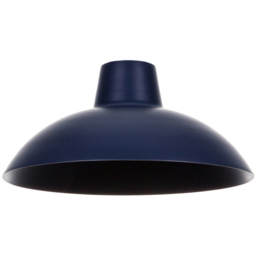 Happy Homewares Matt Midnight Blue Metal Industrial Retro Curved Ceiling Pendant Shade