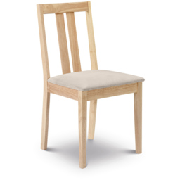 Julian Bowen Rufford Set of 2 Natural Dining Chairs - thumbnail 3