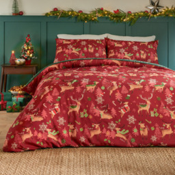 Duvet Day Sleigh Team Soft Touch Double Reversible Duvet Set
