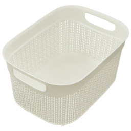 JVL Loop 9L White Storage Basket - thumbnail 3